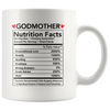 Image of [TL] Andaz Press Funny 11oz. Ceramic Coffee Tea Mug Thank You Gift, Godmother Nutritional Facts, 1-Pack, Novelty Gag Birthday Christmas Gift Ideas from Godson