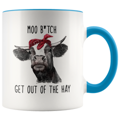 [Teelaunch] YouNique Designs Cow Mug, 11 Ounces, Cow Gifts For Cow Lovers, Cow Cup, Cow Coffee Mug (Black Handle)