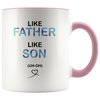 Image of [TL] Funny Coffee Mugs Like Father Like Son uh-oh Father's Day Gift Present For Son Novelty Humour Joke Birthday Christmas Cups Family Mug 11 oz Ceramic Coffee Mug Tea cup