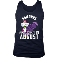 Unicorns Are Born In August Birthday Men Tank Top Shirt Plus Size Official VnSupertramp Apparel