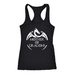 VnSupertramp Mother of Dragons Women Racerback Tank Top Shirt For Mother's Day Gift Dragon Fans Lovers Mom - D1