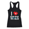 Image of VnSupertramp I Love Sharks Week Women Racerback Tank Top T-Shirt Great Tees For Shark Lover Fan TV Show D1