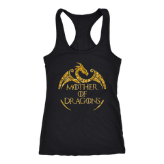 VnSupertramp Mother of Dragons Women Racerback Tank Top Shirt For Mother's Day Gift Dragon Fans Lovers Mom - D2