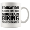 Image of [TL] Mountain Biking Mug - Funny Mountain Bike Gift for Men and Women - Gag Coffee Cup for Downhill Cycling Enthusiast - Best Bicycle Themed Gift Idea