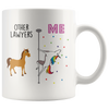 Image of [TL] Younique Designs Lawyer Mug, 11 Ounces, White, Unicorn Mug, Lawyer Gifts for Women