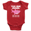 Image of VnSupertramp Baby Brother Sister Shark Personalized Name Onesie Birthday Gift-D10