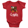 Image of VnSupertramp Eagle Playing Football Baby Bodysuit For Philadelphia Eagles Fans