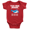 Image of VnSupertramp Baby Brother Sister Shark Personalized Name Onesie Birthday Gift-D11