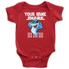 Image of VnSupertramp Baby Brother Sister Shark Personalized Name Onesie Birthday Gift-D6