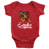 Image of VnSupertramp Eagle Playing Football Baby Bodysuit For Philadelphia Eagles Fans