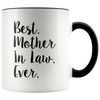 Image of [TL] Mama Birdie Best Mother In Law Ever Coffee Cup/Tea Mug - Script Print (White/Pink)