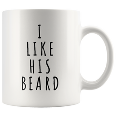 I Like His Beard, I Like Her Butt Couples Funny Coffee Mug Set 11oz - Unique Wedding Gift For Bride and Groom - His and Hers Anniversary Present Husband and Wife - Engagement Gifts For Him and Her