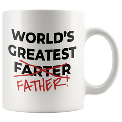 [TL] World's Greatest Farter Funny Fathers Day Mugs by Find Funny Gift Ideas | Best Farter Ever Coffee Cup - Funny Fathers Day Mugs from Son Daughter Kids | Cool Christmas Presents Fun Birthday Gag Gifts