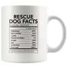 Image of [Teelaunch] Andaz Press Funny Dog Lover's 11oz. Ceramic Coffee Mug Gift, Rescue Dog Nutritional Facts, 1-Pack, Dog Mom Dad Birthday Christmas Ideas