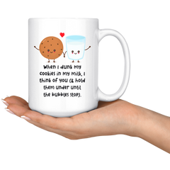 [TL] Cookies Cute Mug When I Dunk My Cookies in My Milk Mug (White, 15 oz)