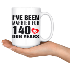 [TL] 20th Wedding Anniversary Gifts for Dog Lover Men Women - I Have Been Married for 20 Years Gift Dog Coffee Mug Tea Cup 15 oz White - Funny 20th Wedding Marriage Anniversary Gift for Husband from Wife