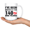 Image of [TL] 20th Wedding Anniversary Gifts for Dog Lover Men Women - I Have Been Married for 20 Years Gift Dog Coffee Mug Tea Cup 15 oz White - Funny 20th Wedding Marriage Anniversary Gift for Husband from Wife