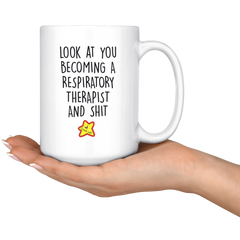 [TL] 15oz Respiratory Therapist Gifts Graduation Coffee Mug Thank you Congratulations Gift for Graduates an Associate's Degree or Bachelor's Degree Student