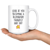 Image of [TL] 15oz Respiratory Therapist Gifts Graduation Coffee Mug Thank you Congratulations Gift for Graduates an Associate's Degree or Bachelor's Degree Student