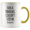 Image of [Teelaunch] Even a Pandemic Couldn't Stop Me Mug Class of 2021 Graduation Two-Toned Coffee Cup