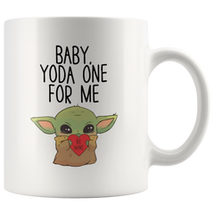 [TL] Relationship Coffee Mug White 11oz  - Baby You Da One For Me - Valentine's Lover Partner Romantic Men Women Boyfriend Girlfriend Funny Galentine's Cute