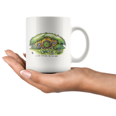 [TL] The Shire - 11oz or 15oz Ceramic Mug - Lord of The Rings Art - Cute/Library/Fantasy/Adventure Book Lover Art