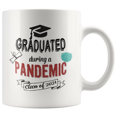 [TL] Graduation Gift 2021, Personalized Graduation Mug, Pandemic Grad Gift, Funny Quarantine Grad Coffee Cup, Pandemic Graduation Gift Idea