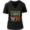 Image of VnSupertramp Vintage September 40th Birthday 1979 Women V-Neck Shirt Plus Size XL-4XL Mom Wife Gift