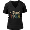 Image of VnSupertramp Classic Vintage 1959 60th Birthday Women V-Neck Shirt Plus Size XL-4XL -  Mother's Day Anniversary Mom Gift