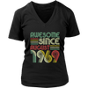 Image of VnSupertramp Vintage August 50th Birthday 1969 Women V-Neck Shirt Plus Size XL-4XL Mom Wife Gift