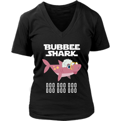 Official VnSupertramp Personalized Grandma Shark Women V-Neck Shirt Plus Size - Bubbee Shark