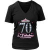 Image of VnSupertramp Seventy And Fabulous V-Neck Shirt Plus Size XL-4XL 70th Birthday