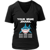 Image of Official VnSupertramp Personalized Grandma Shark Women V-Neck Shirt Plus Size