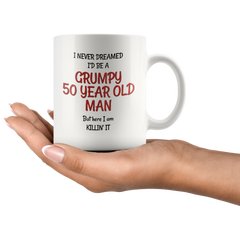 [TL] 50th Birthday Gag Gifts for Men - Funny Mugs for Him - Best Grumpy Old Man Gifts Mug for 50 Year Old Friends Dad Husband Grandpa Coworker By Stikimor