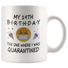 Image of [Teelaunch] 19th Birthday Quarantine 2021 for Men Women Him Her | Gifts for 19 Years Old Bday Party for Boys Girls Kids | 2002 | 11oz White Coffee Mug D216-19