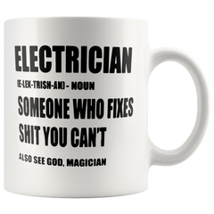 [TL] Funny Best Electrician Coffee Mug Novelty Cup Gift Idea Meaning