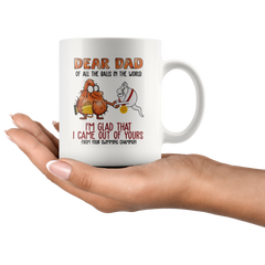 [TL] Best Gift Mug for Father Dear Dad All of The Balls in The World, Father's Day Gift Mug, Birthday Dad Mug, Funny Dad Gift Ceramic Mug 11Oz