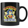 Image of VnSupertramp Wonder Teacher Black Mug 11oz - Back To School First Day Of School Superheroes Funny Gift