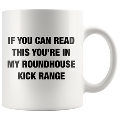 [TL] Martial Arts Coffee Mug - Muay Thai Gift Idea - Karate Mug - Martial Artist Gift - Roundhouse Kick Range