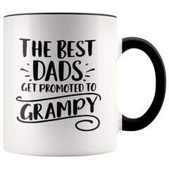 [TL] The Best Dads Get Promoted to Grampy Mug Grandpa Gift Mug Fathers Day Mug Pregnancy Announcement Grandpa to Be Mug Pregnancy Reveal Mug