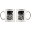 Image of [Teelaunch] Andaz Press 11oz Coffee Mug Teacher Gag Gift, Yoga Teacher Because Badass Isn't an Official Title, 1-Pack, Funny Witty Coffee Cup Birthday Christmas Graduation Present Ideas