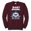 Image of Official VnSupertramp Baby Shark Youth Crewneck Sweatshirt Doo Doo Doo Apparel