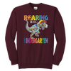 Image of VnSupertramp Roaring Kindergarten Dinosaur Youth Sweatshirt Back to School Gift