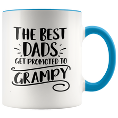 [TL] The Best Dads Get Promoted to Grampy Mug Grandpa Gift Mug Fathers Day Mug Pregnancy Announcement Grandpa to Be Mug Pregnancy Reveal Mug