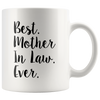 Image of [TL] Mama Birdie Best Mother In Law Ever Coffee Cup/Tea Mug - Script Print (White/Pink)