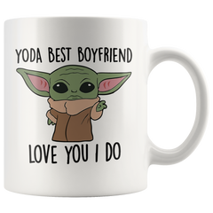 [TL] Yoda Best Boyfriend Mug, Best Boyfriend Ever, Baby Yoda Mug, Funny Gift for Boyfriend, Boyfriend Birthday Card, World's Best Boyfriend