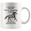 Image of [TL] Funny Horse Mug For Women A Wise Woman Once Said Coffee Mug Horses Mom Mothers Day Mug For Her White 11 Oz