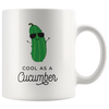 Image of [TL] Andaz Press Funny Food Pun 11oz. Ceramic Coffee Tea Mug Gift, Cool as a Cucumber, Cucumber with Sunglasses Graphic, 1-Pack, Birthday Christmas Gift Ideas