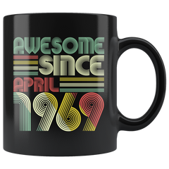 VnSupertramp Vintage April May June July 50th Birthday 1969 Personalized Black Coffee Mug 11oz