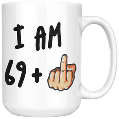 [TL] Funny 70th Birthday Gift for Women Men Turning 70 Years Old Coffee Mug Best Adult Seventy Present Party Cup Idea for mom dad wife husband nana papaw 15oz